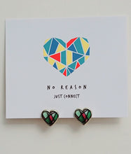 Load image into Gallery viewer, Accessories - Earring : Patched Heart Pair Pierced Earring
