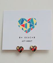 Load image into Gallery viewer, Accessories - Earring : Patched Heart Pair Pierced Earring
