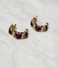 Load image into Gallery viewer, Accessories - Earring : Patched Heart Pair Earring Hoop
