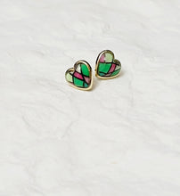 Load image into Gallery viewer, Accessories - Earring : Patched Heart Pair Pierced Earring
