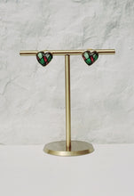 Load image into Gallery viewer, Accessories - Earring : Patched Heart Pair Pierced Earring

