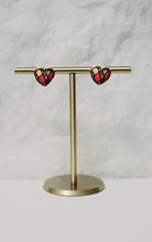 Load image into Gallery viewer, Accessories - Earring : Patched Heart Pair Pierced Earring
