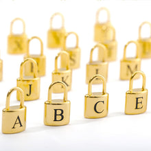Load image into Gallery viewer, Accessories - Necklace : Stainless Steel Initial Necklace Gold Chain Padlock Necklace
