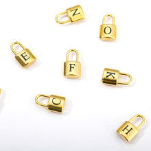 Load image into Gallery viewer, Accessories - Necklace : Stainless Steel Initial Necklace Gold Chain Padlock Necklace
