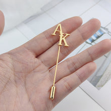 Load image into Gallery viewer, Accessories - Brooch :  Stainless Steel Personalise Initial Name Collar Pin
