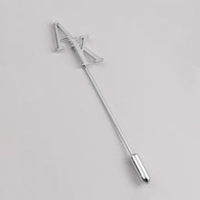Load image into Gallery viewer, Accessories - Brooch :  Stainless Steel Personalise Initial Name Collar Pin

