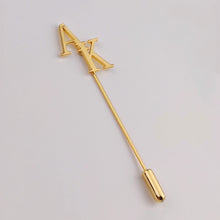 Load image into Gallery viewer, Accessories - Brooch :  Stainless Steel Personalise Initial Name Collar Pin
