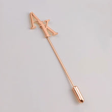 Load image into Gallery viewer, Accessories - Brooch :  Stainless Steel Personalise Initial Name Collar Pin
