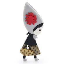 Load image into Gallery viewer, Accessories - Brooch : Little Grey Hat Girl Acrylic Brooch / Batch

